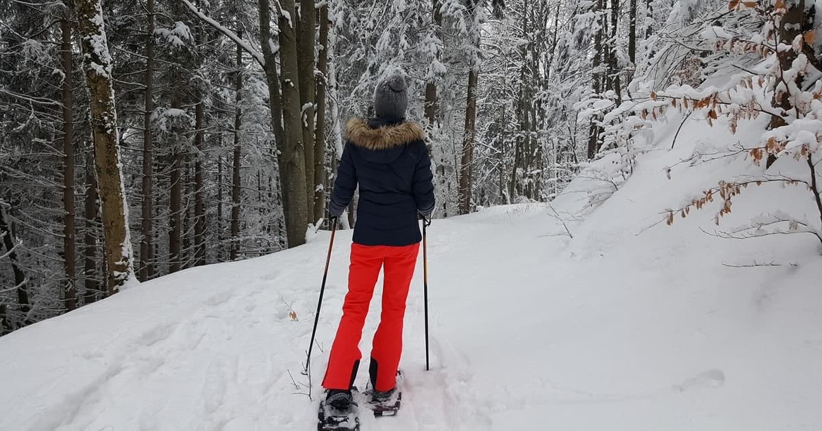 Girl Snowshoeing in Merritt